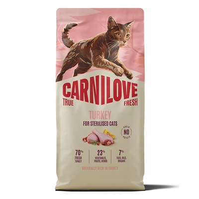 Carnilove True Fresh Kattefoder Til Steriliserede med Kalkun 6 Kg